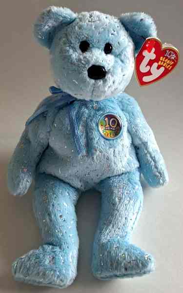 2002 Ty Beanie Baby DECADE THE BEAR - With Original Tags