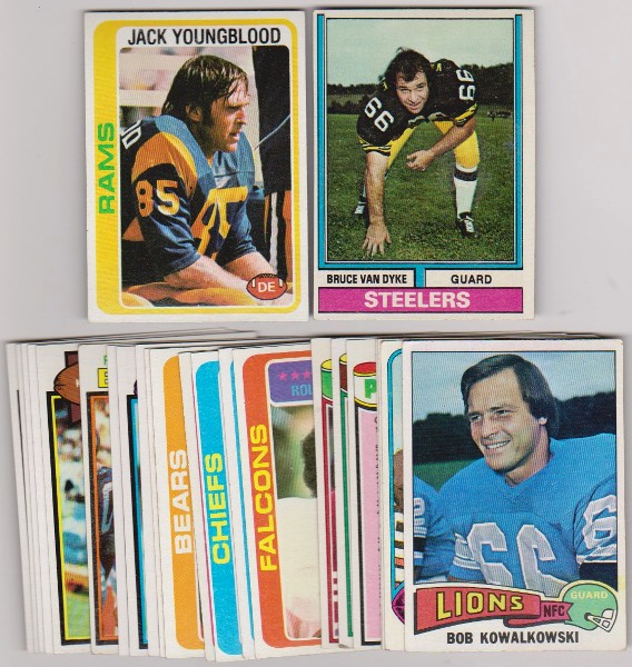 24 Different 1970's Topps Football Cards (1974-1979) w/ Jack Youngblood + More