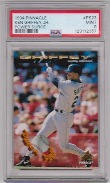 Graded PSA Mint 9 - Ken Griffey, Jr. 1994 Pinnacle Power Surge #PS23 Card