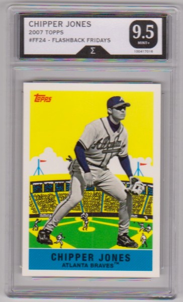 Graded Sigma Mint+ 9.5 - Chipper Jones 2007 Topps Flashback Fridays #FF24 Card