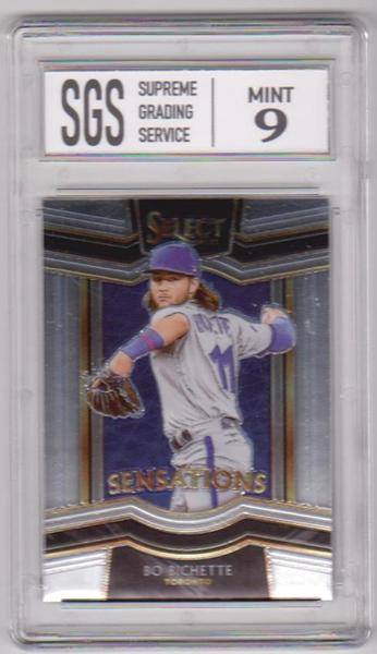  Graded Mint 9 - Bo Bichette 2021 Panini Select Sensations #SE-8 Insert Card