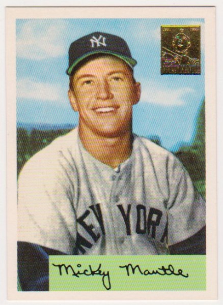 Mickey Mantle 1954 Bowman #65 Commemorative Card - 1996 Topps #4 of 19 Insert Card