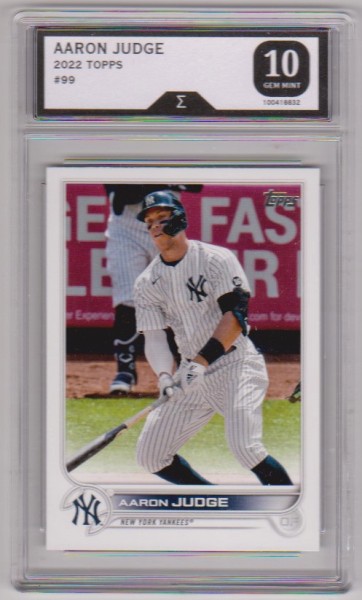 Graded Sigma Gem Mint 10 - Aaron Judge 2022 Topps #99 Card