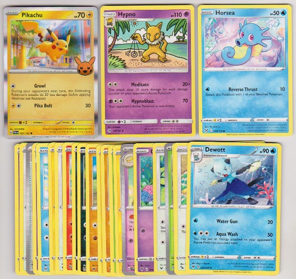 25 Different Pokemon Trading Cards w/ Pikachu HOLO + More