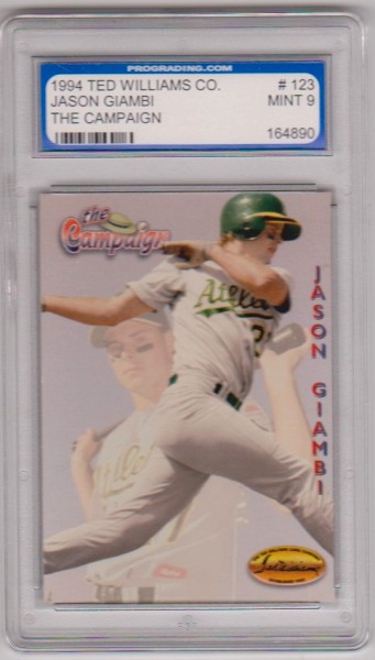 Graded Mint 9 Rookie - Jason Giambi 1994 Ted Williams Co. Minor League #123 Card