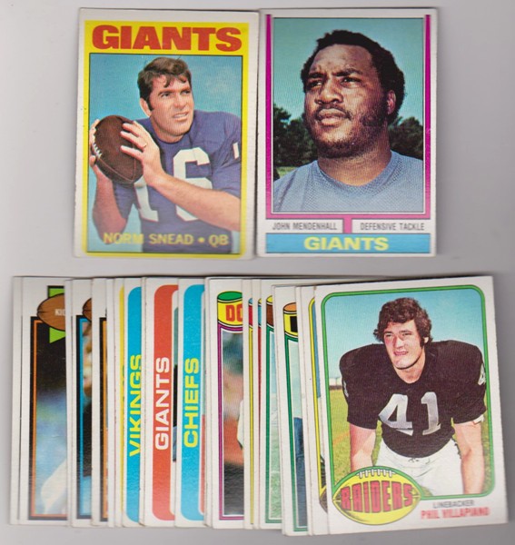24 Different 1970's Topps Football Cards (1972-1979) W/ Norm Snead + More