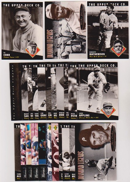 25 Different 1994 Upper Deck All-Time Heroes Cards - Ty Cobb + More