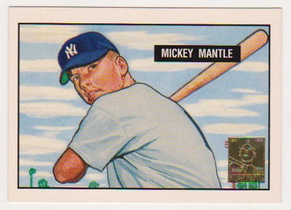 Mickey Mantle 1951 Bowman #253 Commemorative Card - 1996 Topps #1 of 19 Insert Card