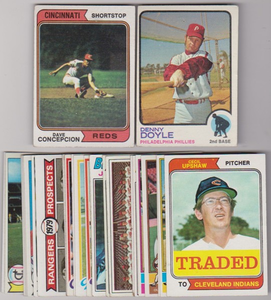 25 Different 1970's Topps Baseball Cards (1973-1979) w/ Dave Concepcion + More