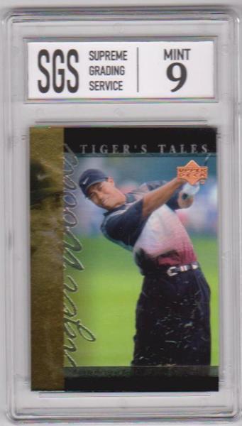 Graded Mint 9 - Tiger Woods 2001 Upper Deck Tiger's Tales #TT23 Insert Card