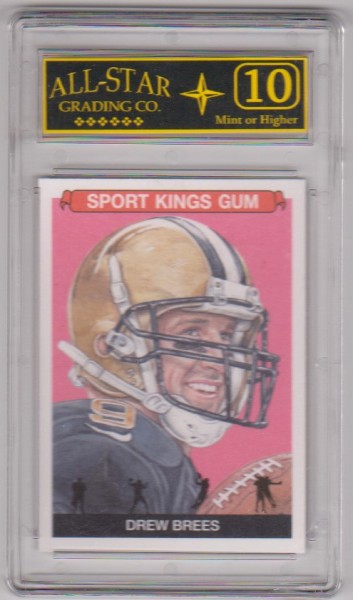 Graded 10 - Drew Brees 2020 Sage Sport Kings Gum #74 Card