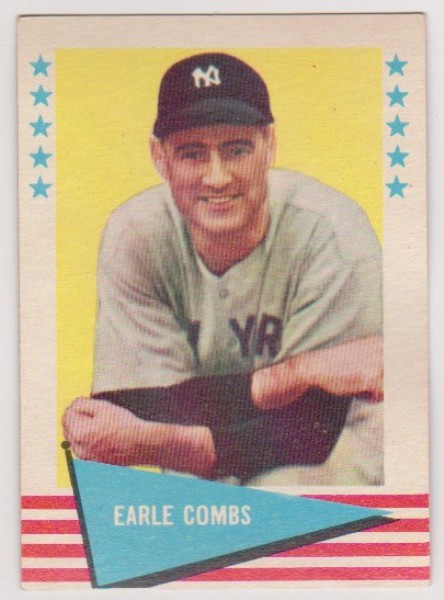 1961 Fleer Earle Combs #17 Card - HOF'er
