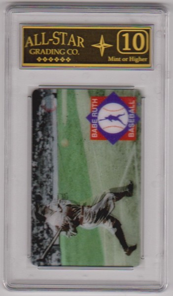  Graded 10 - Babe Ruth 1998 Nexstar 30 Minute Lenticular Phone Card