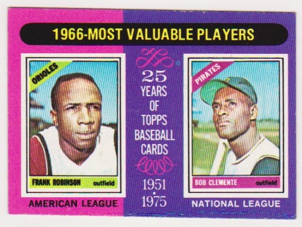 1975 Topps Frank Robinson/Roberto Clemente #204 - HOF'ers