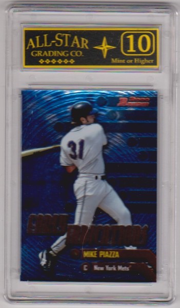 Graded 10 - Mike Piazza 2000 Bowman Early Indications #E9 Insert Card