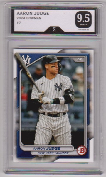 Graded Sigma Mint+ 9.5 - Aaron Judge 2024 Bowman #7 Card
