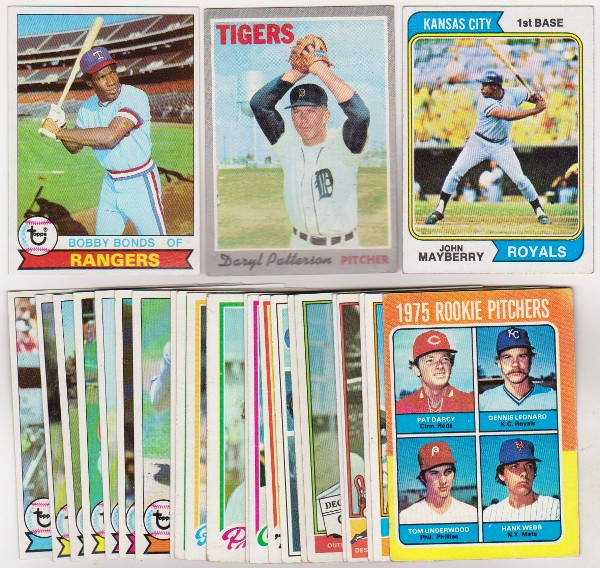 25 Different 1970's Topps Baseball Cards (1970-1979) w/ Bobby Bonds + More