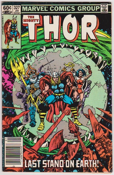 1983 The Mighty Thor #327 Issue - Marvel Comics