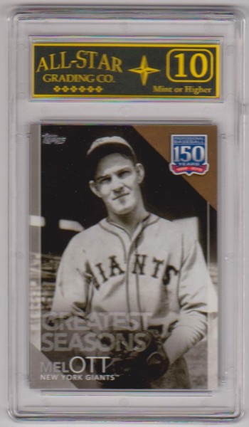 Graded 10 - Mel Ott 2019 Topps Greatest Seasons #GS-6 Insert Card