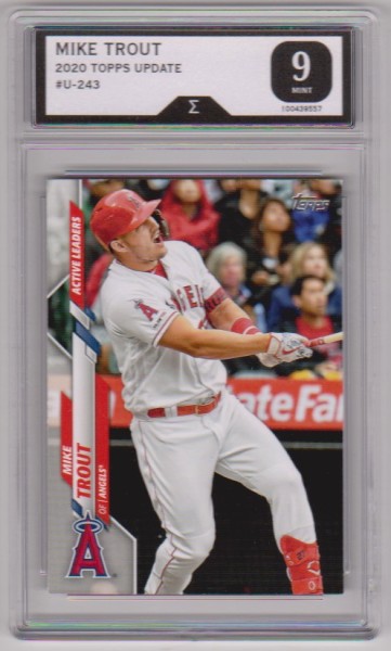 Graded Sigma Mint 9 - Mike Trout 2020 Topps Update #U-243 Card