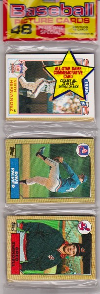 1987 Topps Baseball 49 Card Rack Pack w/ Keith Hernandez On Front