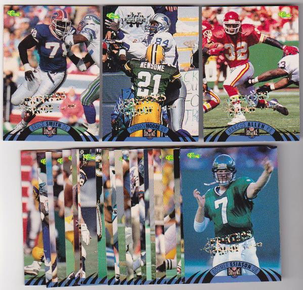 Only 499 Exist - 25 Different 1995 Classic NFL Experience Printers Proof Insert Cards w/ Marcus Allen + More