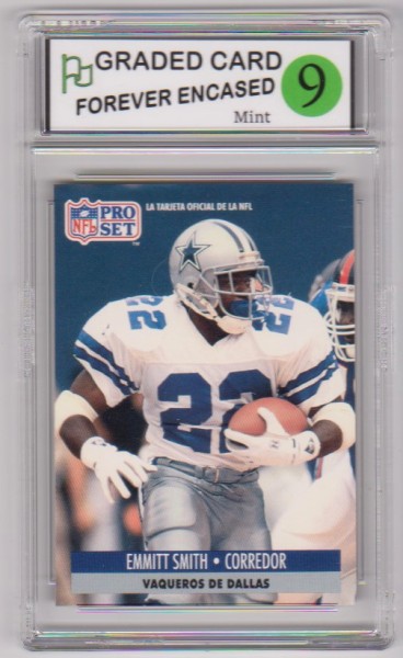 Labeled Mint 9 - Emmitt Smith 1991 Pro Set Spanish #54 Card