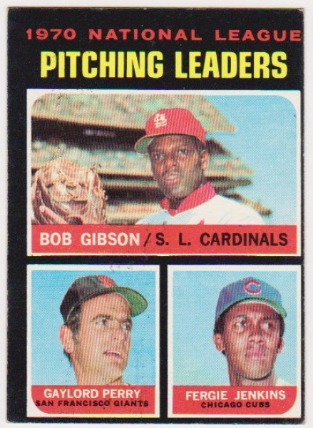 1971 Topps Bob Gibson/Gaylord Perry/Fergie Jenkins #70 Card