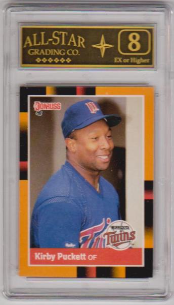 Graded 8 - Kirby Puckett 1988 Donruss Baseball's Best #186 Card