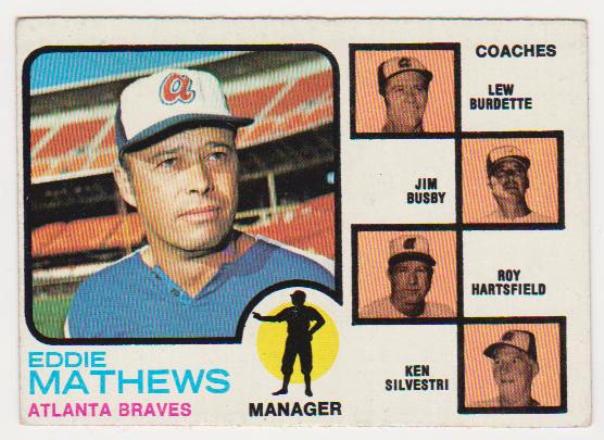 1973 Topps Eddie Mathews #237 Card - HOF'er