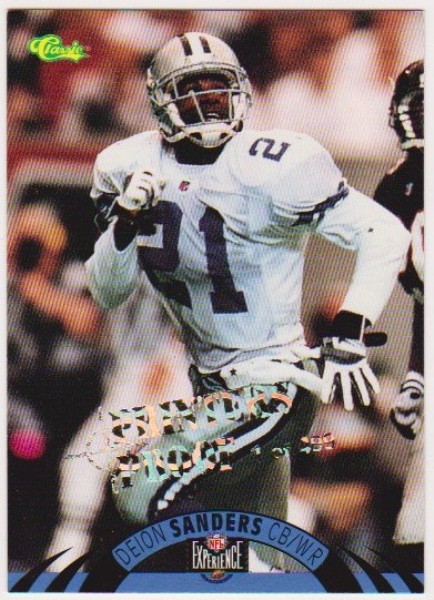 Only 499 Exist - Deion Sanders 1996 Classic NFL Experience Printers Proof #80 Insert Card