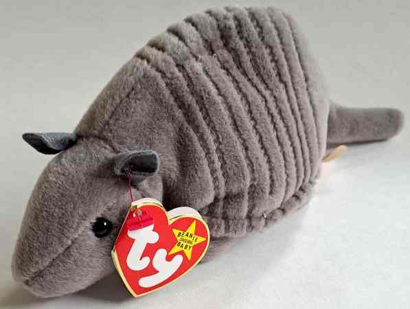 1995 Ty Beanie Baby TANK THE ARMADILLO - With Original Tags Attached