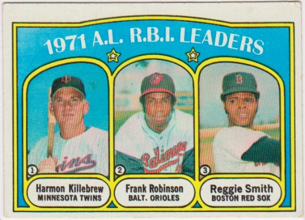 1972 Topps Harmon Killebrew/Frank Robinson/Reggie Smith #88 Card