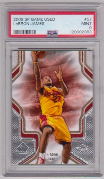 Graded PSA Mint 9 - Lebron James 2009-10 SP Game Used #57 Card
