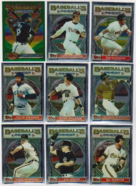 9 Different 1993 Topps Finest Cards w/ Joe Carter + More