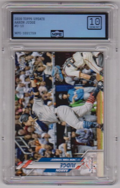 Graded MPE Gem Mint 10 - Aaron Judge 2020 Topps Update #U-15 Card