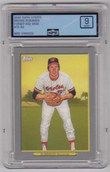 Graded MPE Mint 9 - Brooks Robinson 2020 Topps Turkey Red #TR-42 Insert Card