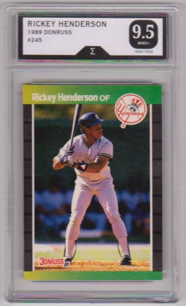 Graded Sigma Mint+ 9.5 - Rickey Henderson 1989 Donruss #245 Card