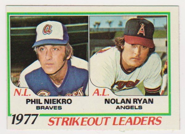 1978 Topps Nolan Ryan/Phil Niekro #206 Card - HOF'ers