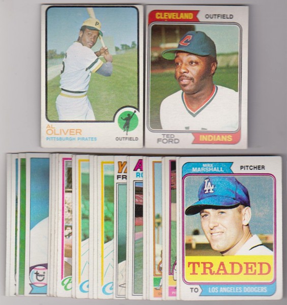25 Different 1970's Topps Baseball Cards (1973-1979) w/ Al Oliver + More