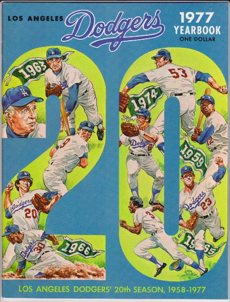 1977 L.A. Dodgers Yearbook 20th Anniversary Issue