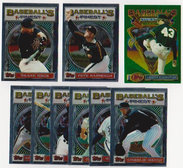 9 Different 1993 Topps Finest Cards w/ Dennis Eckersley + More