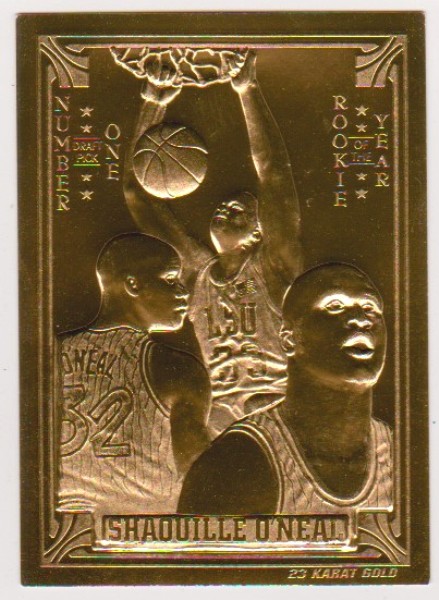 23 kt Gold - Shaquille O'Neal 1994 Classic Gold Card (1/24,900)