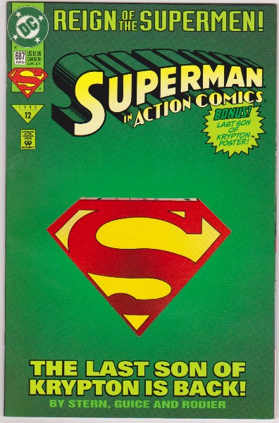 1993 DC Comics SUPERMAN IN ACTION COMICS #687 Issue