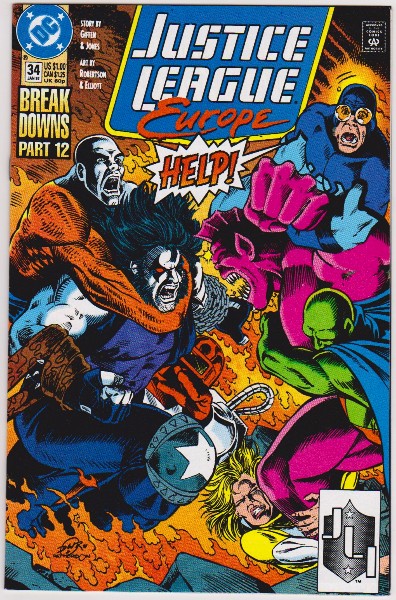 1992 DC Comics JUSTICE LEAGUE EUROPE #34 Issue