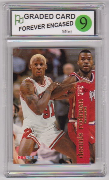 Labeled Mint 9 - Dennis Rodman 1995-96 Hoops #298 Card
