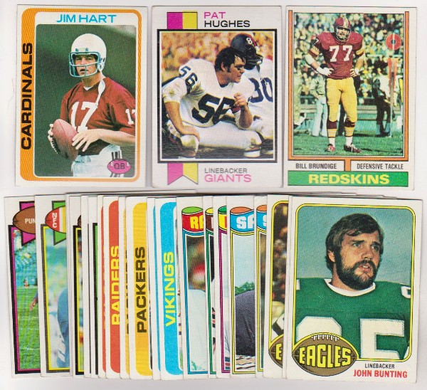 24 Different 1970's Topps Football Cards (1973-1979) w/ Jim Hart + More