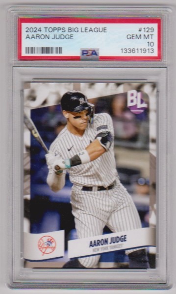 Graded PSA Gem Mint 10 - Aaron Judge 2024 Topps Big League #129 Card
