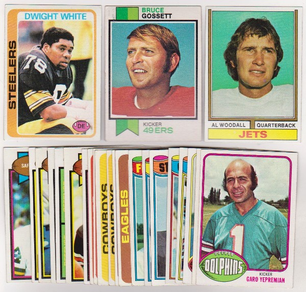 24 Different 1970's Topps Football Cards (1973-1979) w/ Dwight White + More