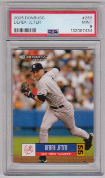 Graded PSA Mint 9 - Derek Jeter 2005 Donruss #269 Card